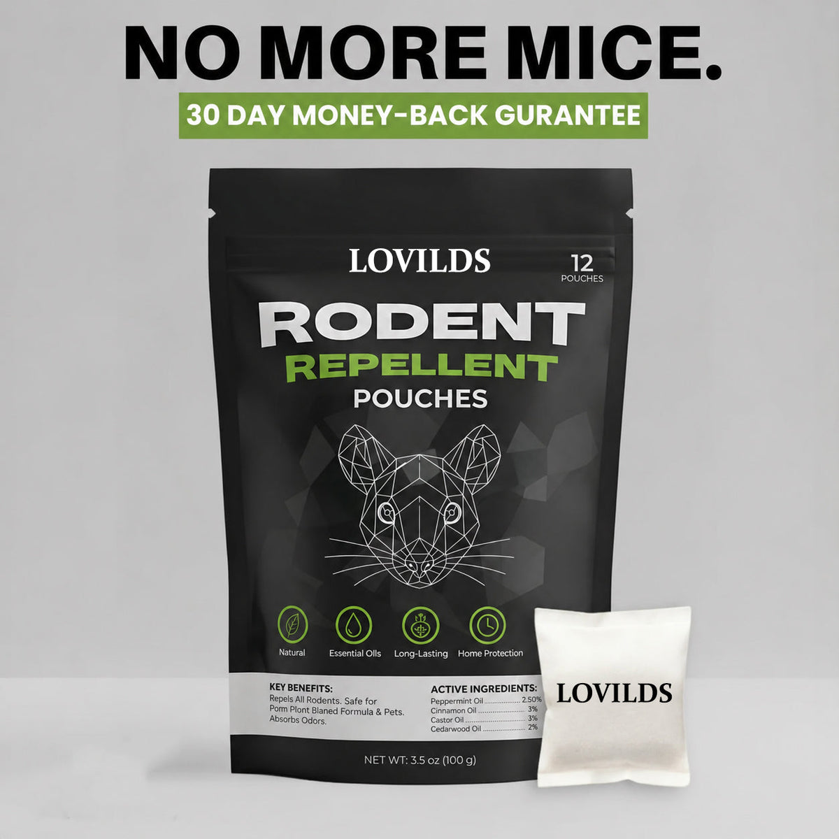LOVILDS Natural Rodent Repellent Pouches